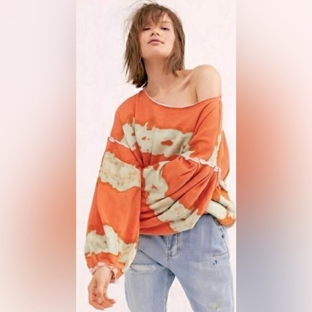 Free People Feels Right Printed Pullover Top